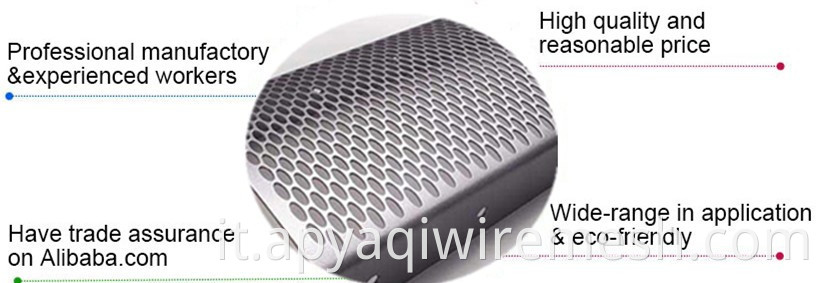 Spessore 0,8 mm a basso contenuto di carbonio in acciaio in acciaio per perforazione in mesh per perforazione foglio in maglia acciaio da 5 mm foro